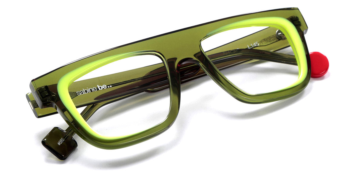 Sabine Be® Be Alive SB Be Alive 685 50 - Shiny Translucent Khaki / Shiny Neon Yellow Eyeglasses