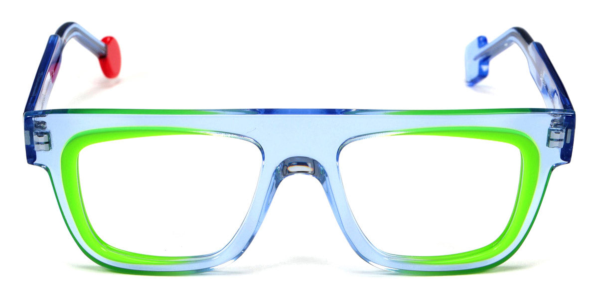 Sabine Be® Be Alive SB Be Alive 687 50 - Shiny Translucent Light Blue / Shiny Neon Green Eyeglasses