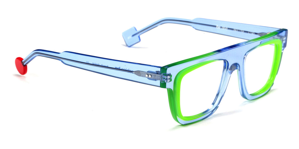 Sabine Be® Be Alive SB Be Alive 687 50 - Shiny Translucent Light Blue / Shiny Neon Green Eyeglasses