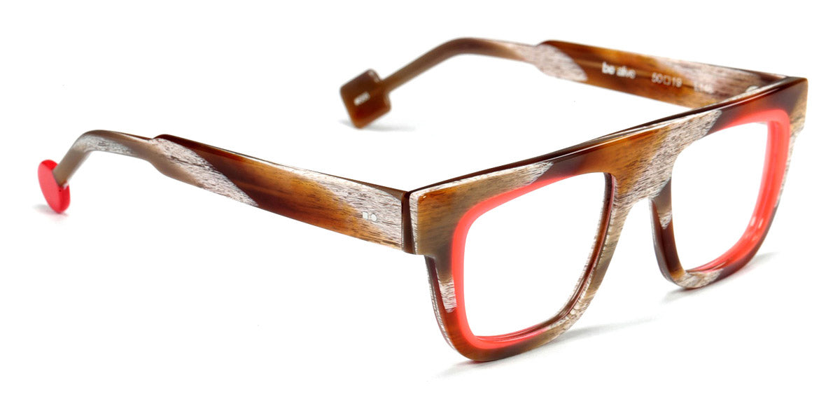 Sabine Be® Be Alive SB Be Alive 688 50 - Shiny Vintage Horn / Shiny Neon Orange Miami Eyeglasses