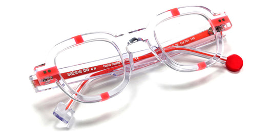 Sabine Be® Be Arty SB Be Arty 761 46 - Shiny Crystal / Shiny Miami Neon Orange Eyeglasses