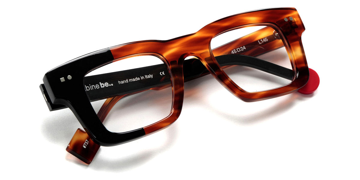 Sabine Be® Be Better SB Be Better 737 45 - Shiny Blonde Veined Tortoiseshell / Shiny Black Eyeglasses