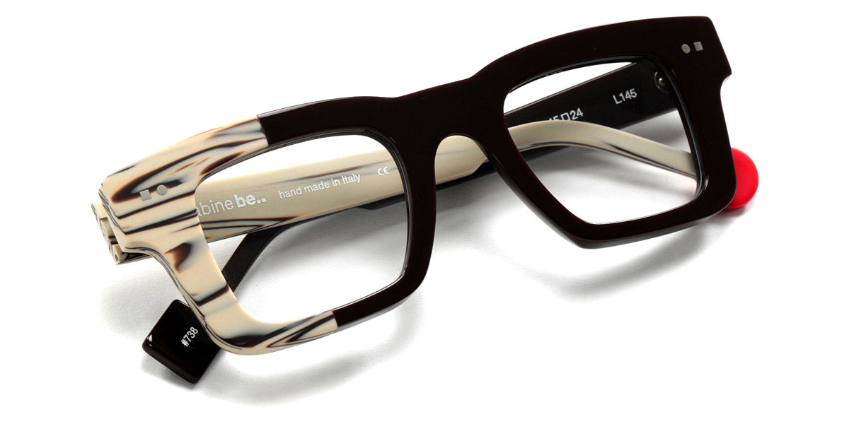 Sabine Be® Be Better SB Be Better 738 45 - Shiny Dark Brown / Matte Chocolate Vanilla Eyeglasses