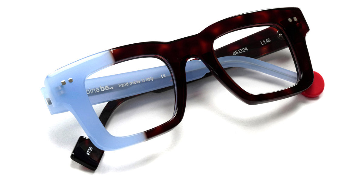 Sabine Be® Be Better SB Be Better 739 45 - Shiny Cherry Tortoiseshell / Shiny Opal Light Blue Eyeglasses