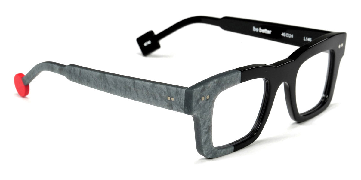 Sabine Be® Be Better SB Be Better 740 45 - Shiny Black / Matte Marbled Mouse Grey Eyeglasses