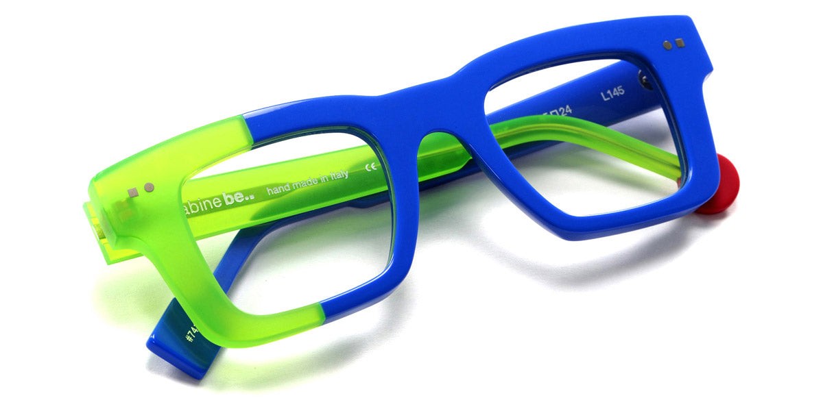 Sabine Be® Be Better SB Be Better 741 45 - Shiny Majorelle Blue / Matte Translucent Neon Green Eyeglasses