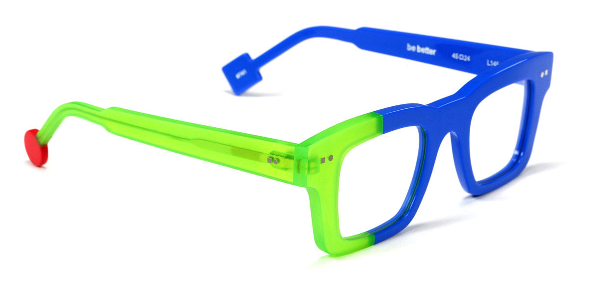 Sabine Be® Be Better SB Be Better 741 45 - Shiny Majorelle Blue / Matte Translucent Neon Green Eyeglasses