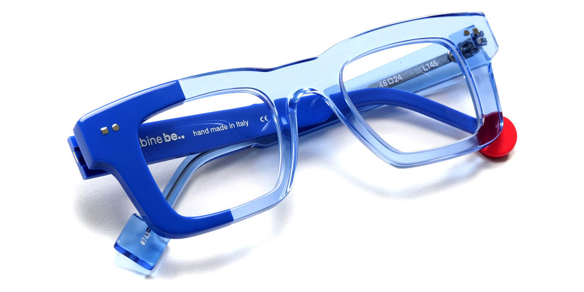 Sabine Be® Be Better SB Be Better 743 45 - Shiny Translucent Blue / Shiny Majorelle Blue Eyeglasses