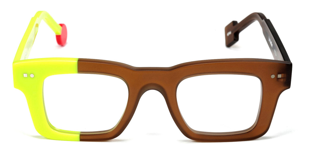 Sabine Be® Be Better SB Be Better 744 45 - Translucent Cognac Matte / Shiny Neon Yellow Eyeglasses