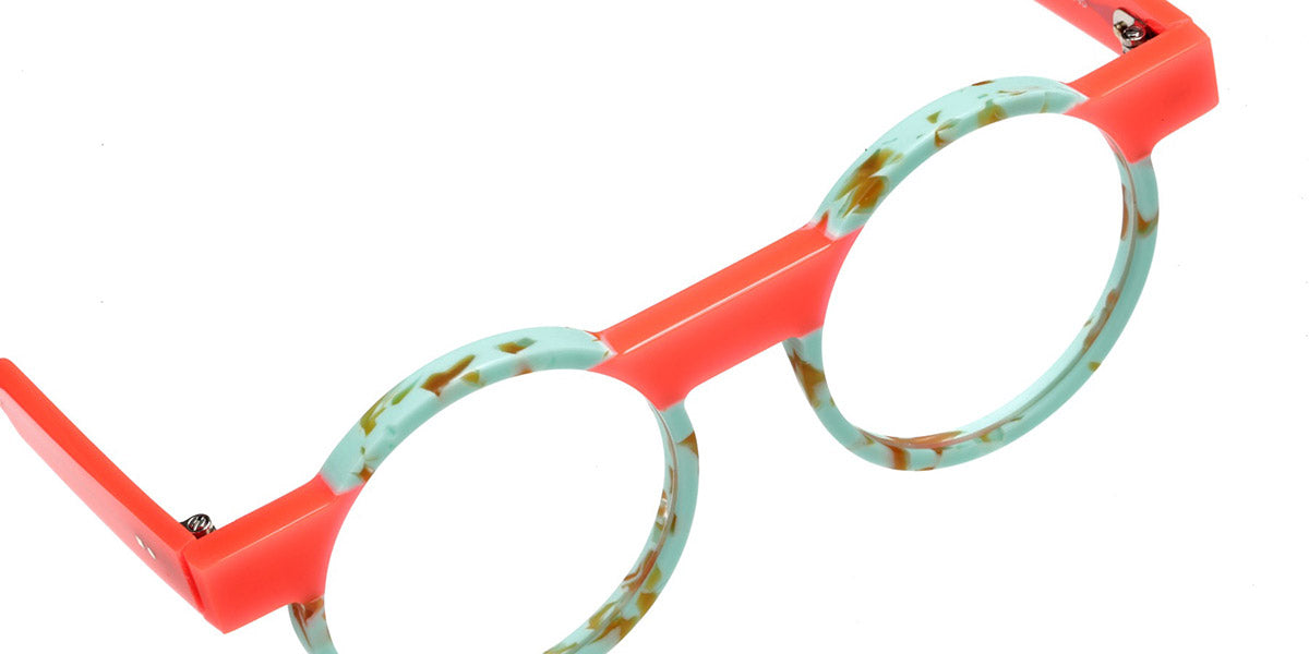 Sabine Be® Be Cartoon SB Be Cartoon 702 46 - Matte Marbled Turquoise / Shiny Miami Neon Orange Eyeglasses