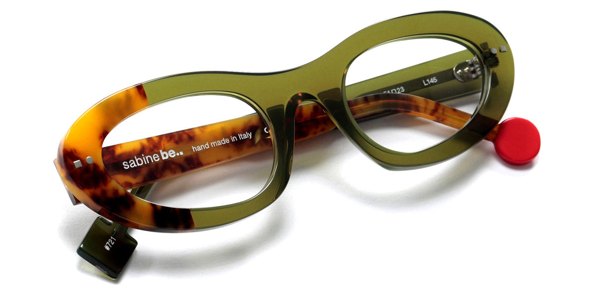 Sabine Be® Be Gaga SB Be Gaga 721 51 - Shiny Translucent Khaki / Shiny Tortoiseshell Eyeglasses