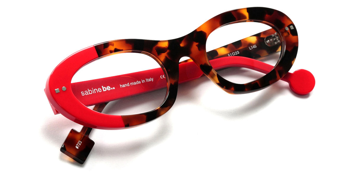 Sabine Be® Be Gaga SB Be Gaga 723 51 - Shiny Fawn Tortoiseshell / Shiny Red Eyeglasses