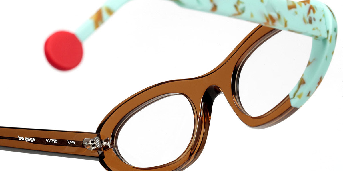 Sabine Be® Be Gaga SB Be Gaga 725 51 - Shiny Cognac Translucent / Turquoise Marbled Matte Eyeglasses