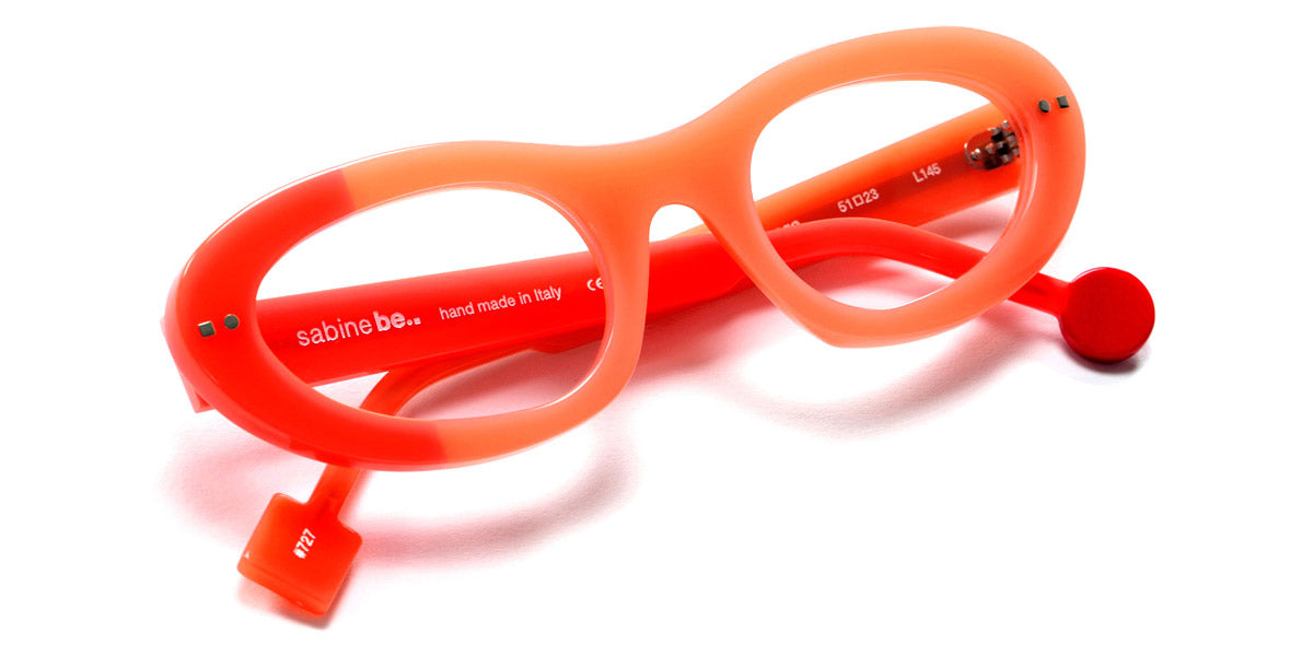 Sabine Be® Be Gaga SB Be Gaga 727 51 - Shiny Opal Mandarin / Shiny Miami Neon Orange Eyeglasses