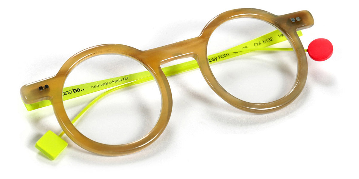 Sabine Be® Be Gipsy Horn SB Be Gipsy Horn 132 43 - Satin Neon Yellow Eyeglasses