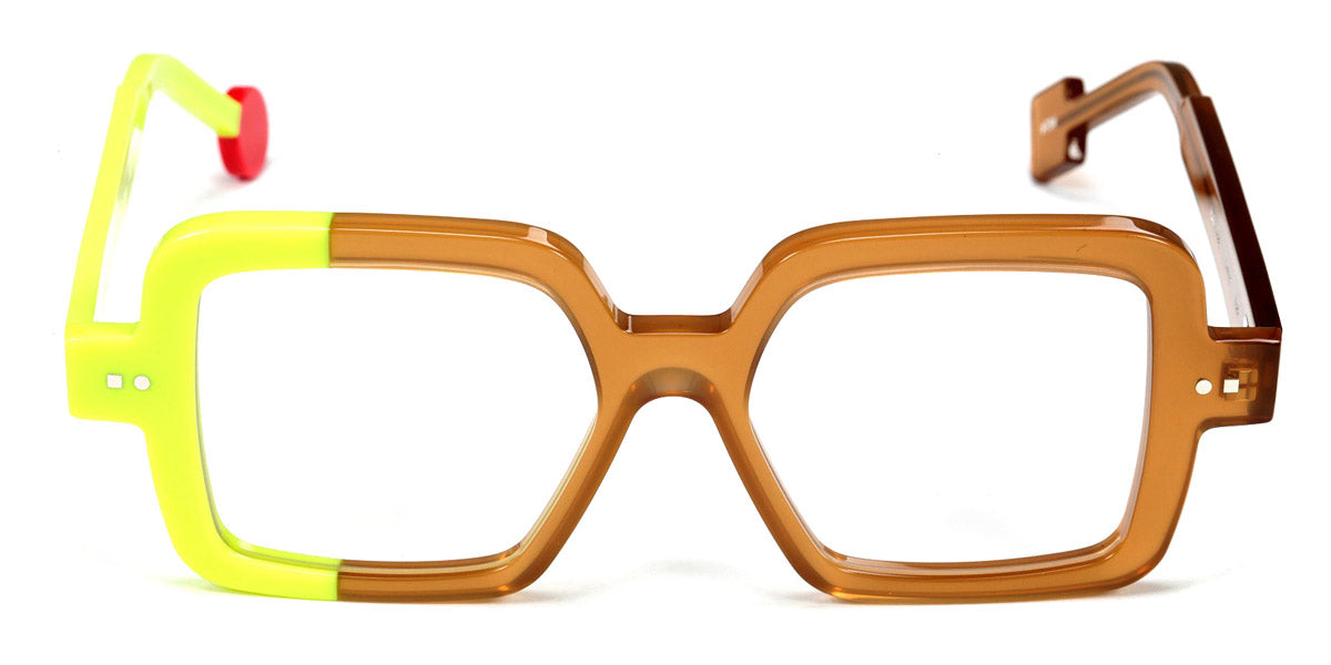 Sabine Be® Be Glossy SB Be Glossy 734 51 - Shiny Cognac Opal / Shiny Neon Yellow Eyeglasses