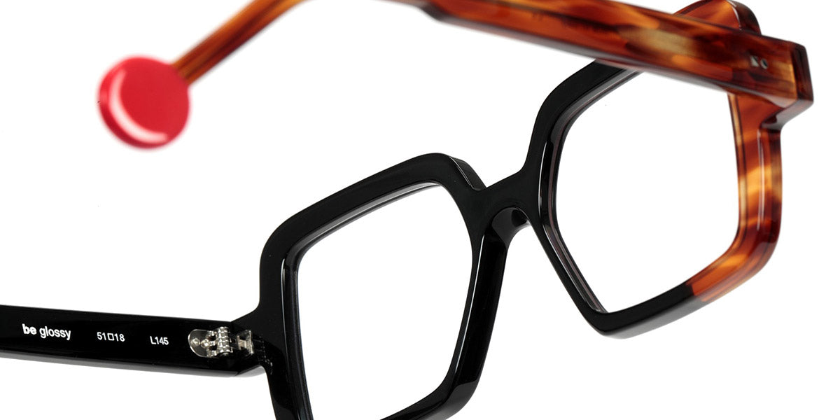 Sabine Be® Be Glossy SB Be Glossy 735 51 - Shiny Black / Shiny Blonde Veined Tortoiseshell Eyeglasses