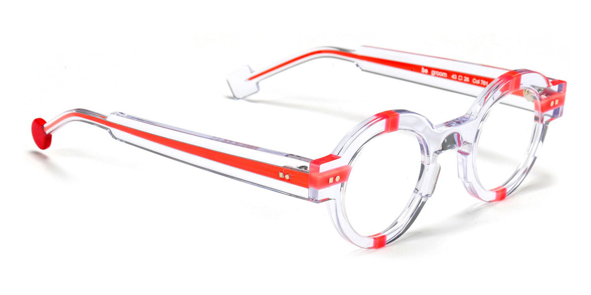 Sabine Be® Be Groom SB Be Groom 761 43 - Shiny Crystal / Shiny Miami Neon Orange Eyeglasses