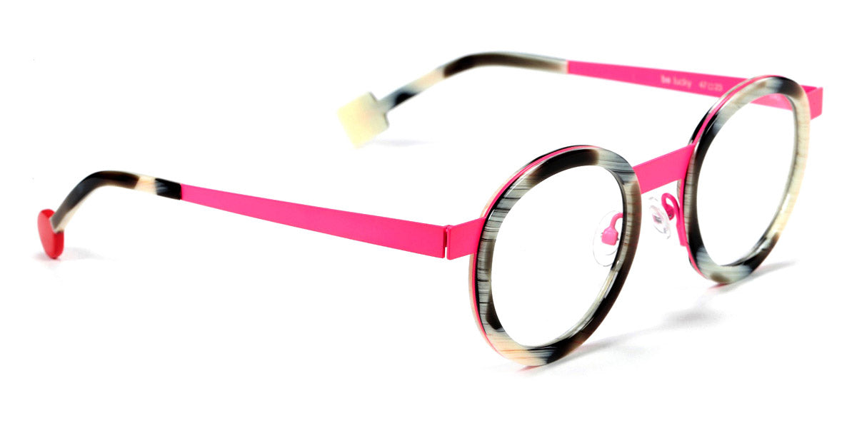 Sabine Be® Be Lucky SB Be Lucky 407 47 - Shiny Horn / Neon Pink Satin Eyeglasses