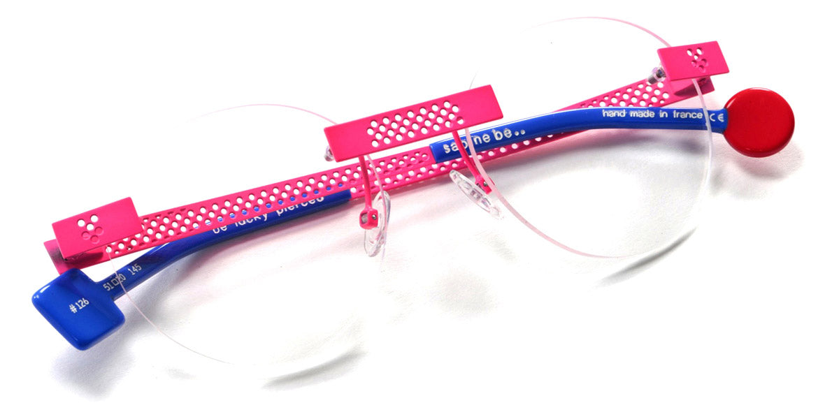 Sabine Be® Be Lucky Pierced SB Be Lucky Pierced 126 51 - Satin Neon Pink Eyeglasses