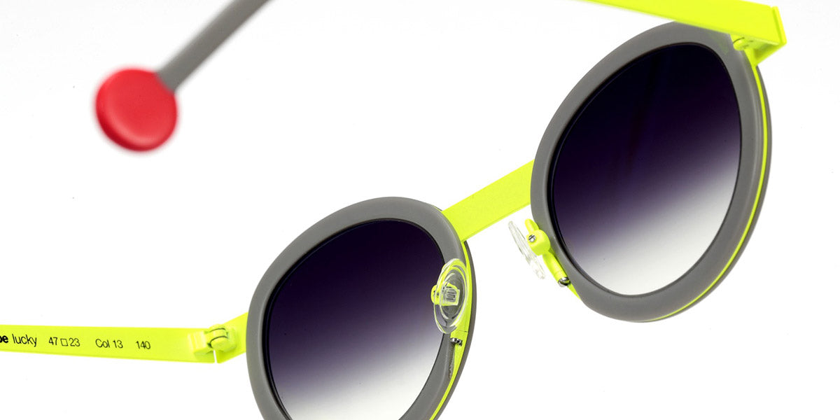 Sabine Be® Be Lucky Sun SB Be Lucky Sun 13 47 - Matte Solid Grey / Satin Neon Yellow Sunglasses