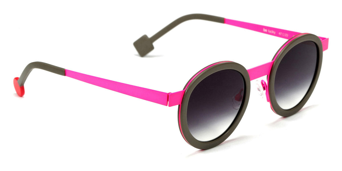 Sabine Be® Be Lucky Sun SB Be Lucky Sun 62 47 - Matte Taupe / Satin Neon Pink Sunglasses