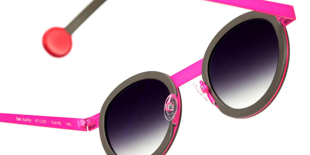 Sabine Be® Be Lucky Sun SB Be Lucky Sun 62 47 - Matte Taupe / Satin Neon Pink Sunglasses