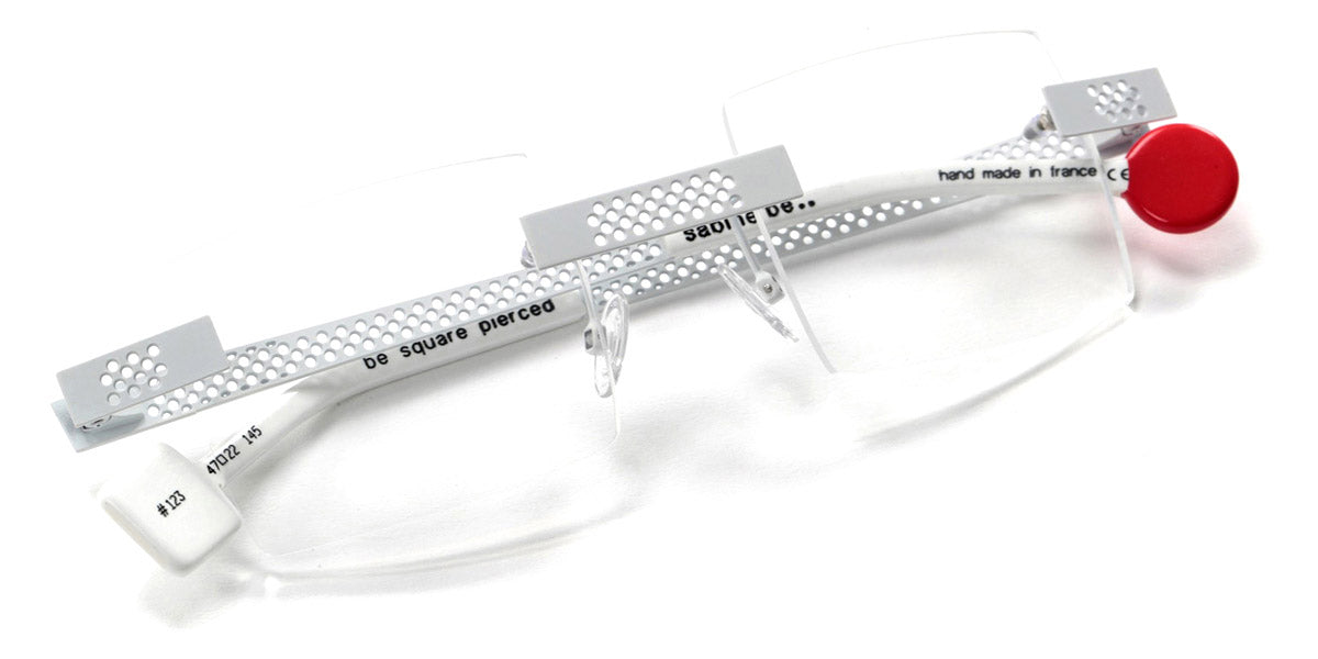 Sabine Be® Be Square Pierced SB Be Square Pierced 123 47 - Satin White Eyeglasses