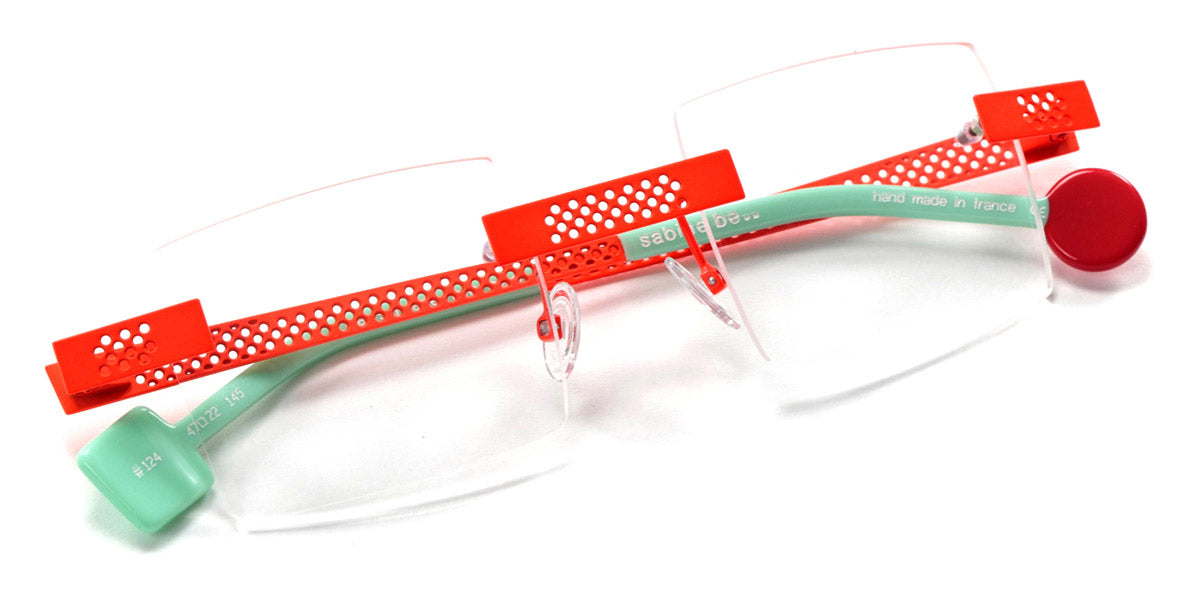 Sabine Be® Be Square Pierced SB Be Square Pierced 124 47 - Satin Neon Orange Eyeglasses