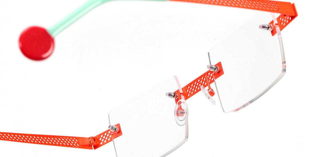 Sabine Be® Be Square Pierced SB Be Square Pierced 124 47 - Satin Neon Orange Eyeglasses