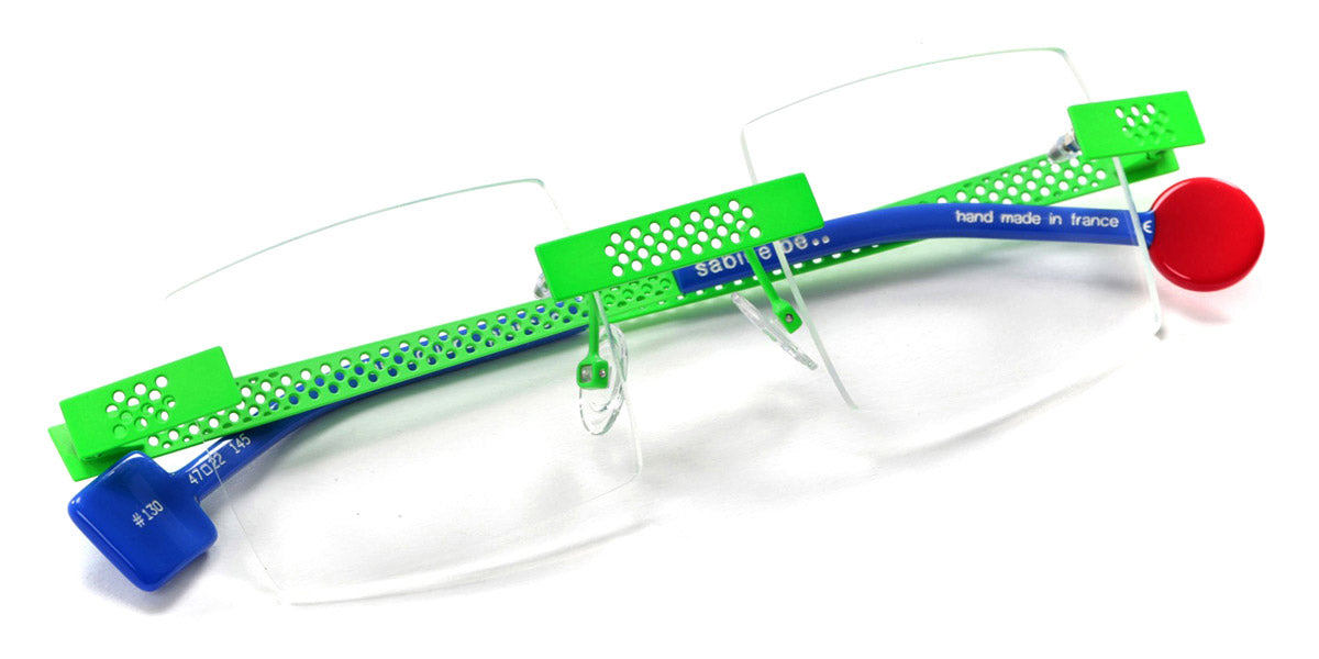 Sabine Be® Be Square Pierced SB Be Square Pierced 130 47 - Satin Neon Green Eyeglasses