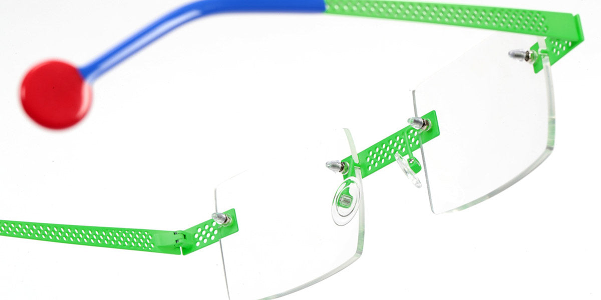 Sabine Be® Be Square Pierced SB Be Square Pierced 130 47 - Satin Neon Green Eyeglasses