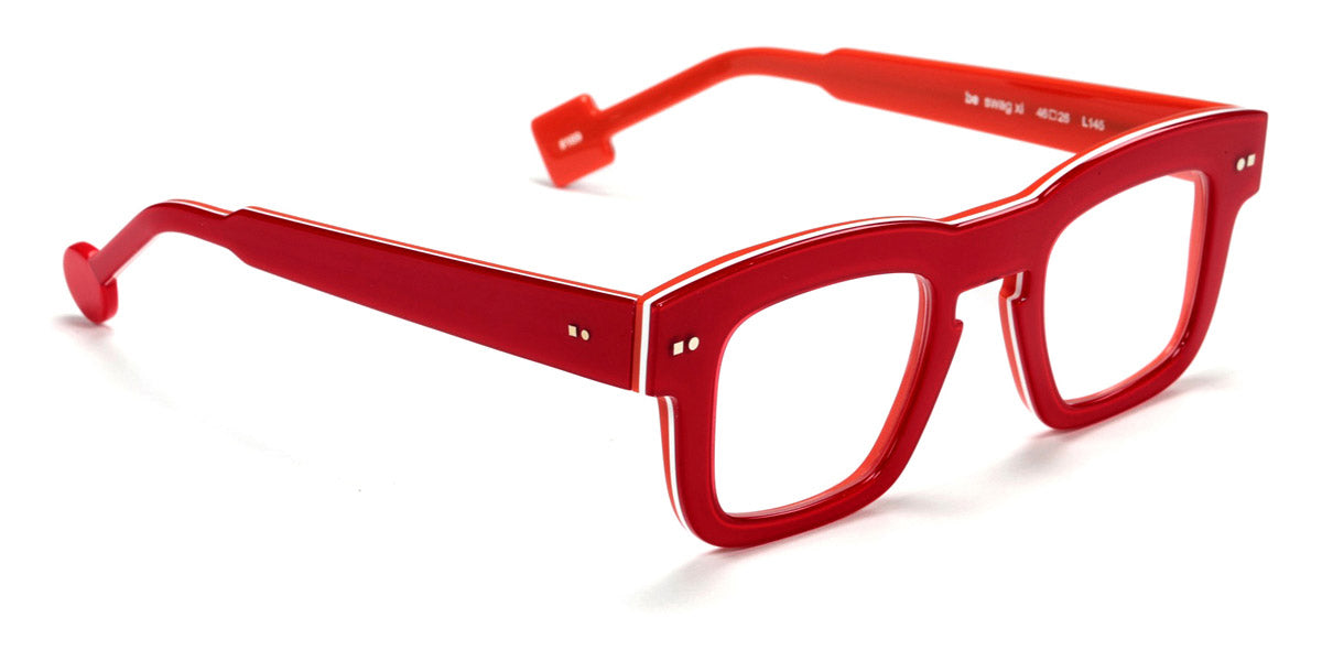 Sabine Be® Be Swag Xl SB Be Swag XL 169 46 - Shiny Translucent Red / White / Shiny Orange Eyeglasses