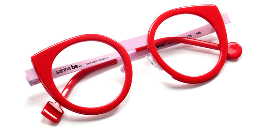 Sabine Be® Be Sweet SB Be Sweet 24 47 - Shiny Red / Satin Baby Pink Eyeglasses