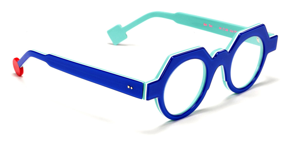 Sabine Be® Be Ten SB Be Ten 708 44 - Shiny Translucent Blue Majorelle / White / Shiny Turquoise Eyeglasses