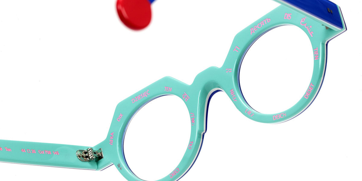 Sabine Be® Be Ten SB Be Ten 708 44 - Shiny Translucent Blue Majorelle / White / Shiny Turquoise Eyeglasses