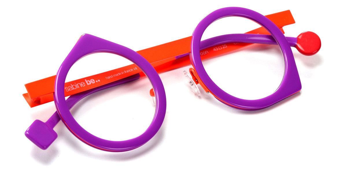 Sabine Be® Be Yoon SB Be Yoon 410 43 - Shiny Violine / Neon Orange Satin Eyeglasses