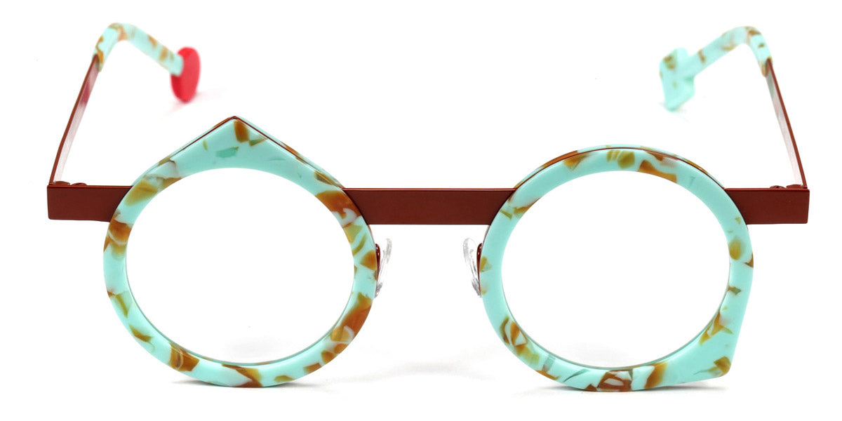 Sabine Be® Be Yoon SB Be Yoon 665 43 - Matte Marbled Turquoise / Shiny Camel Eyeglasses