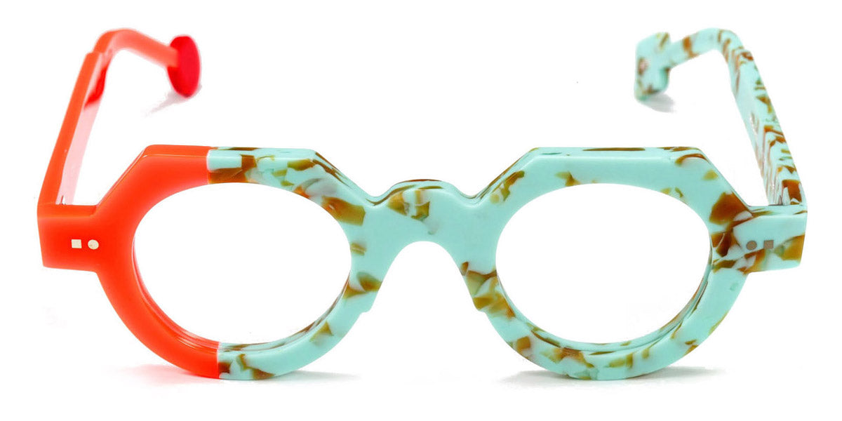 Sabine Be® Be Zoulou SB Be Zoulou 755 43 - Matte Marbled Turquoise / Shiny Miami Neon Orange Eyeglasses