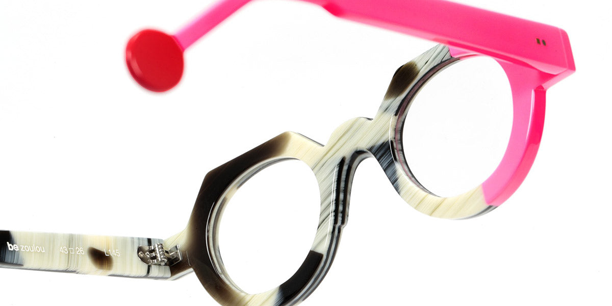 Sabine Be® Be Zoulou SB Be Zoulou 759 43 - Shiny Black Horn / Shiny Neon Pink Eyeglasses