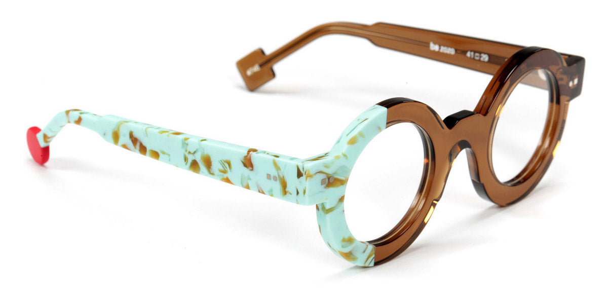 Sabine Be® Be Zozo SB Be Zozo 746 41 - Translucent Cognac Matte / Marbled Turquoise Matte Eyeglasses