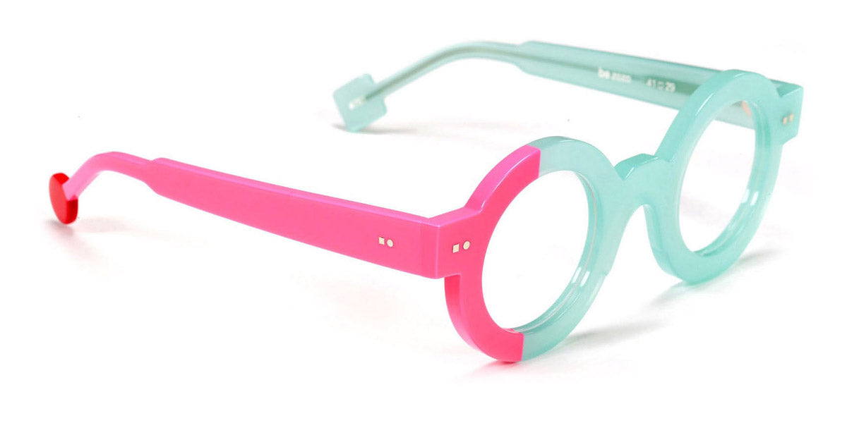 Sabine Be® Be Zozo SB Be Zozo 751 41 - Shiny Opal Turquoise / Shiny Neon Pink Eyeglasses