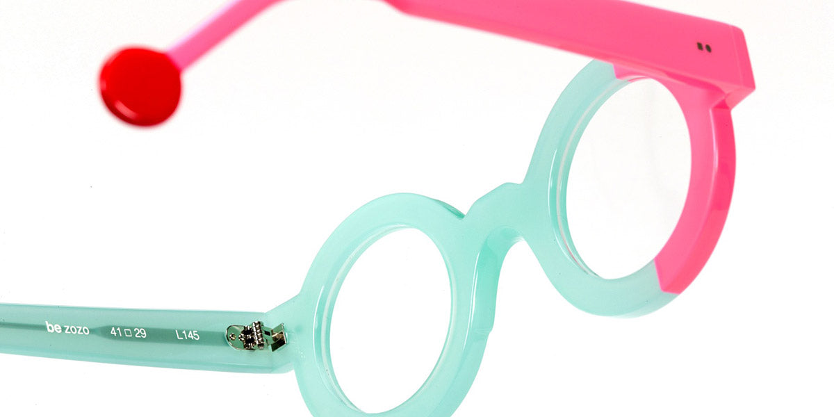 Sabine Be® Be Zozo SB Be Zozo 751 41 - Shiny Opal Turquoise / Shiny Neon Pink Eyeglasses