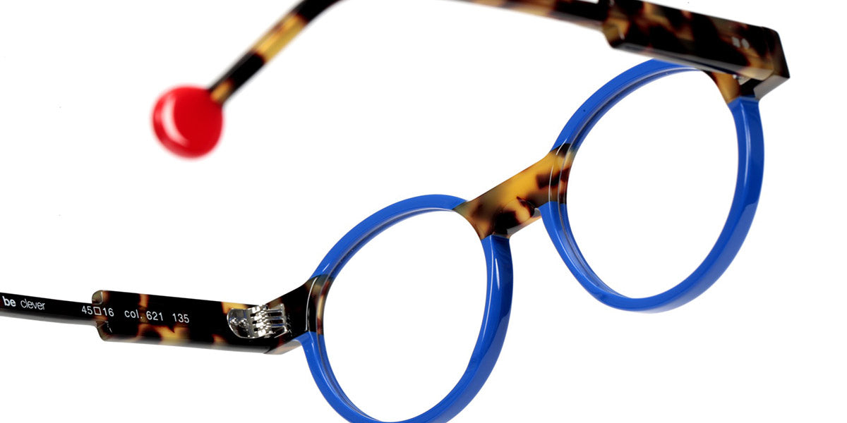 Sabine Be® Mini Be Clever SB Mini Be Clever 621 45 - Shiny Majorelle Blue / Shiny Tokyo Tortoiseshell Eyeglasses