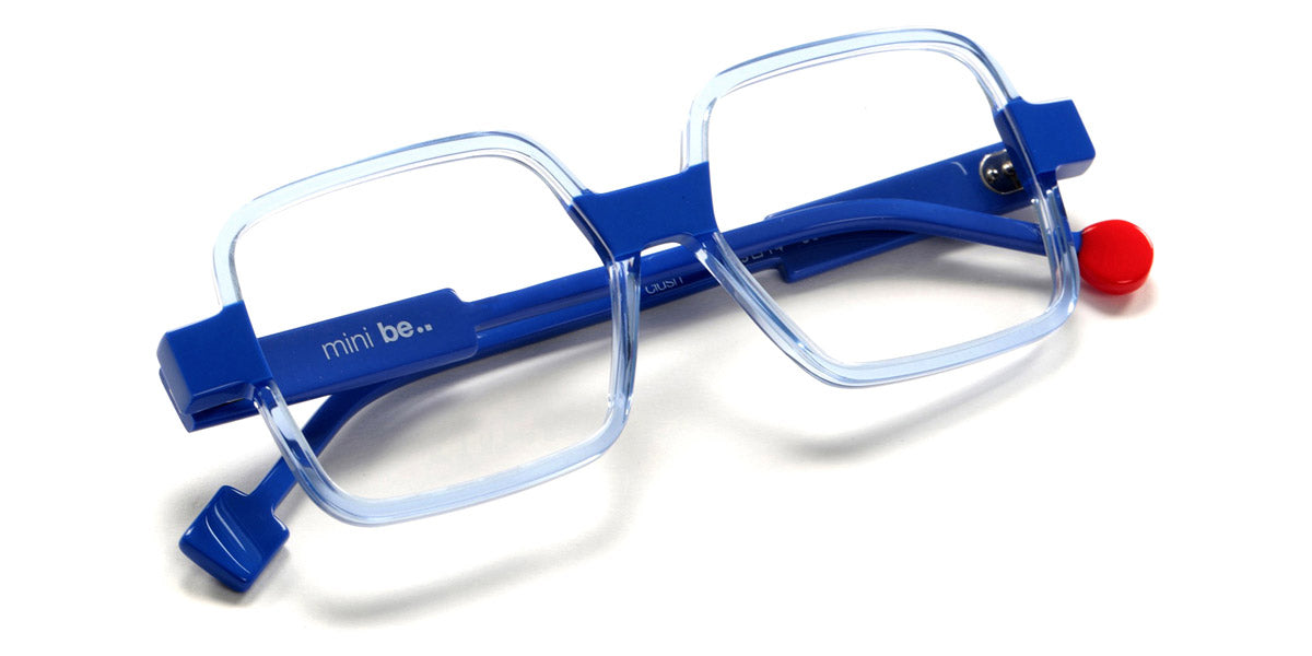 Sabine Be® Mini Be Clush SB Mini Be Clush 697 49 - Shiny Translucent Light Blue / Shiny Majorelle Blue Eyeglasses