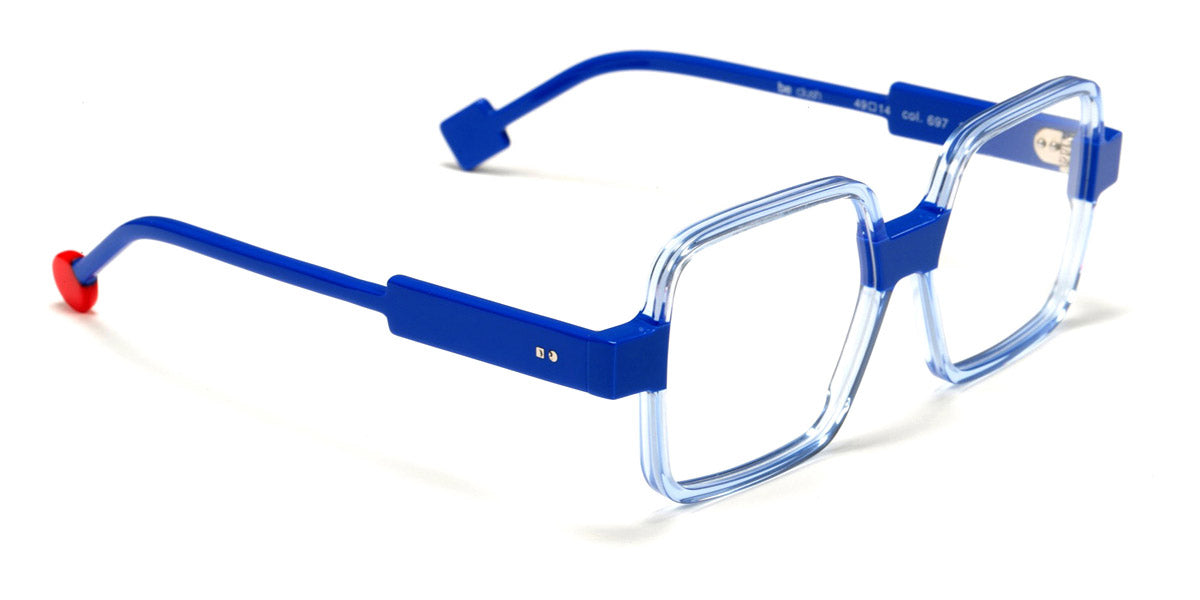 Sabine Be® Mini Be Clush SB Mini Be Clush 697 49 - Shiny Translucent Light Blue / Shiny Majorelle Blue Eyeglasses