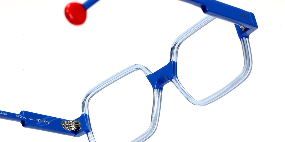 Sabine Be® Mini Be Clush SB Mini Be Clush 697 49 - Shiny Translucent Light Blue / Shiny Majorelle Blue Eyeglasses