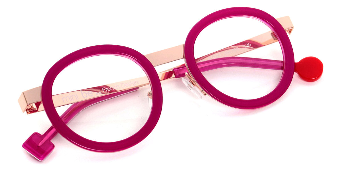 Sabine Be® Mini Be Lucky SB Mini Be Lucky 190 43 - Shiny Fushia Pink / Polished Rose Gold Eyeglasses