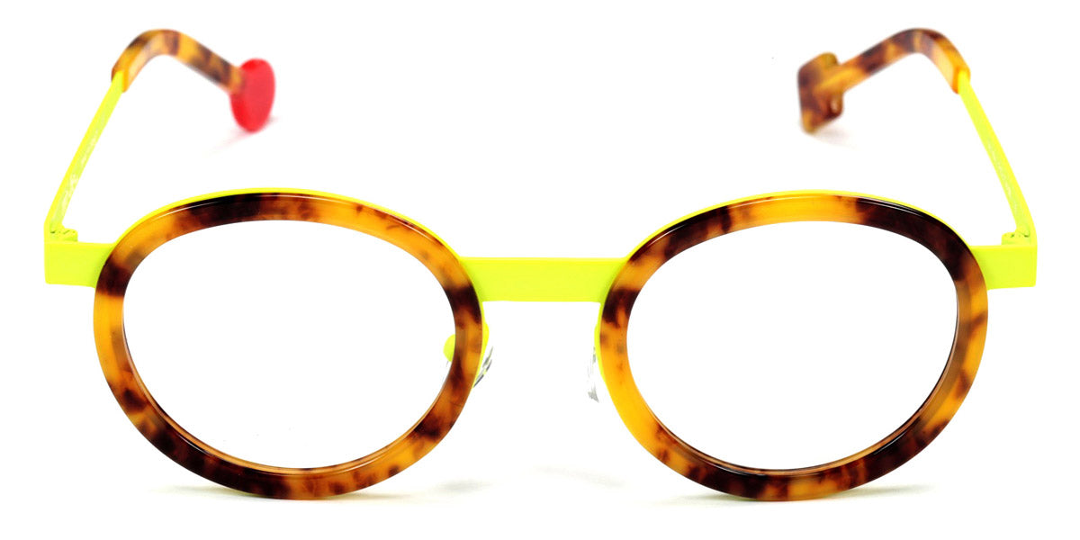 Sabine Be® Mini Be Lucky SB Mini Be Lucky 690 43 - Shiny Tortoiseshell / Neon Yellow Satin Eyeglasses