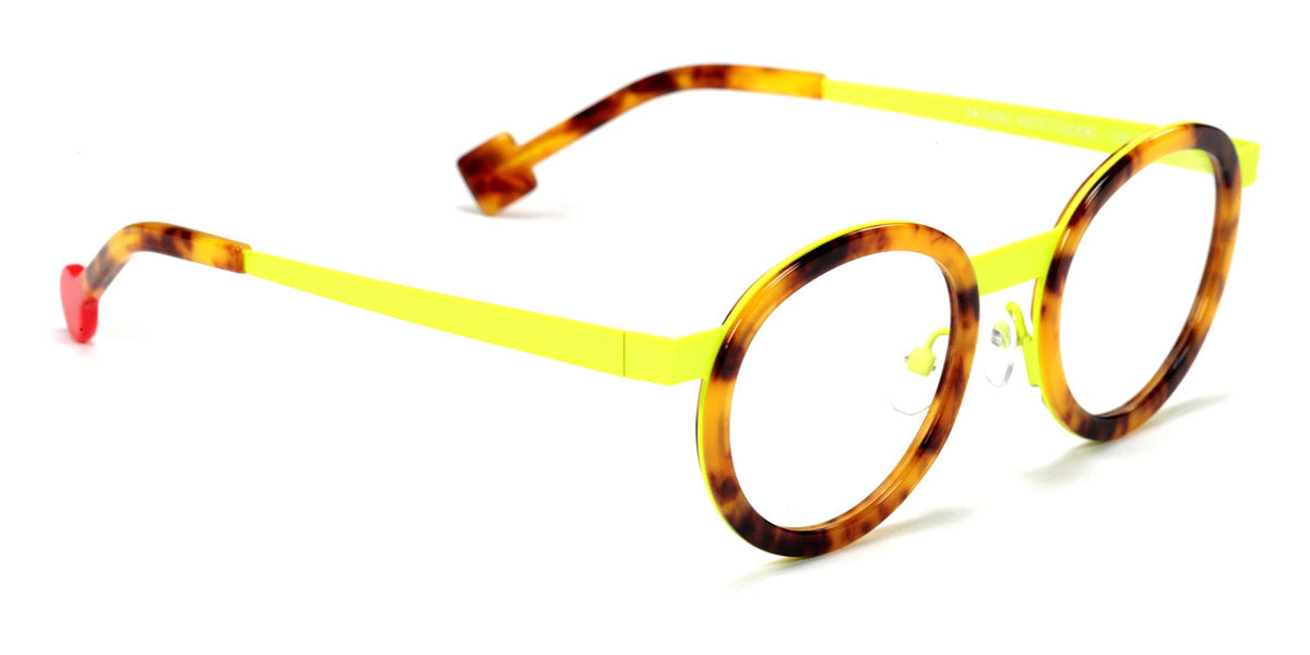 Sabine Be® Mini Be Lucky SB Mini Be Lucky 690 43 - Shiny Tortoiseshell / Neon Yellow Satin Eyeglasses